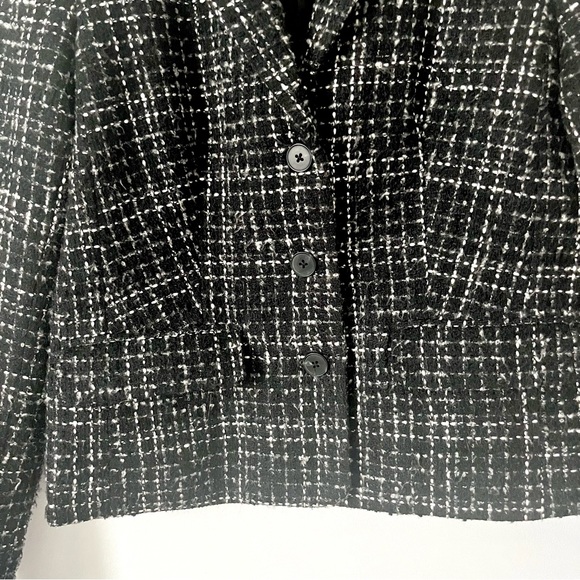 Coldcreek Water vintage black & white tweed front buttons jacket blazer - Picture 8 of 17